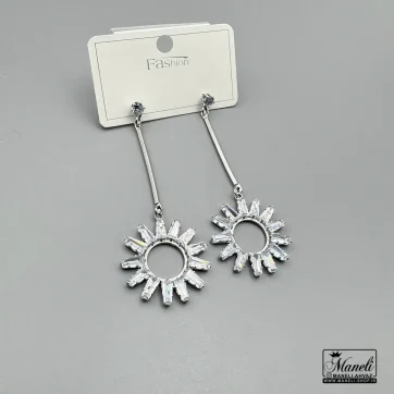 گوشواره آویز بلند نگین باگتی | رنگ ثابت 14040158