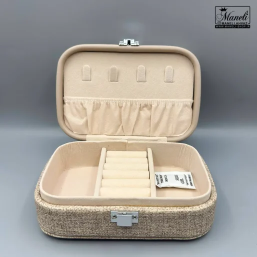 جعبه جواهرات کرمی متوسط | ابعاد 10*14 - 14040209