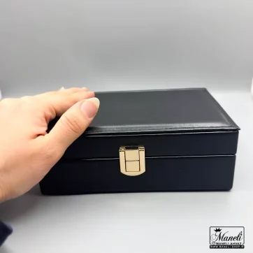 خرید جعبه جواهرات چرمی مشکی