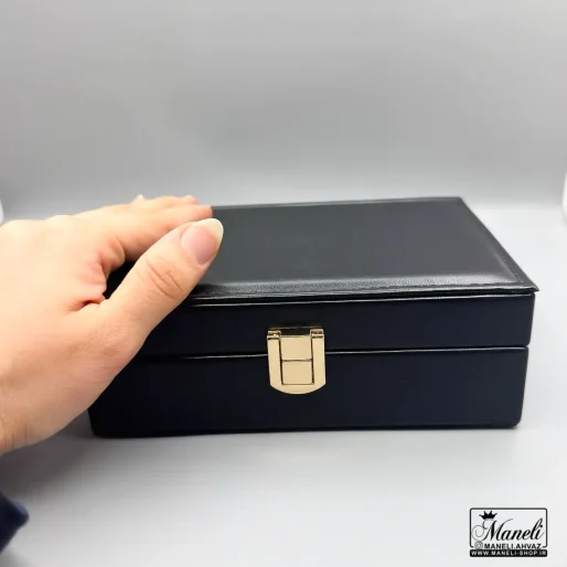 خرید جعبه جواهرات چرمی مشکی