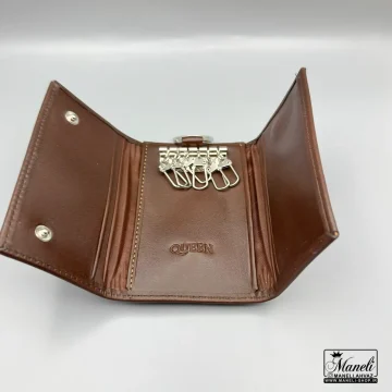 کیف جاکلیدی و جاکارتی چرم طبیعی | رنگ قهوه ای 14040197 - Image 4