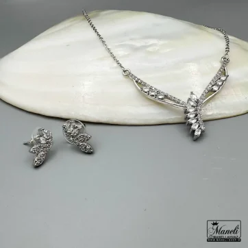 نیم ست مجلسی ظریف و شیک نقره ای 14040152