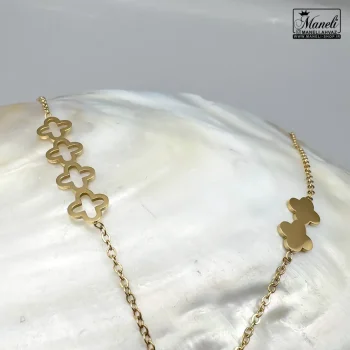 گردنبند ونکلیف طلایی آویزدار | رنگ ثابت 14040147 - Image 3