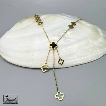 گردنبند ونکلیف طلایی آویزدار | رنگ ثابت 14040147