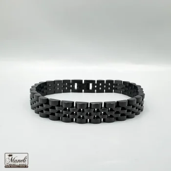 خرید دستبند رولکس مردانه مشکی 10 میل