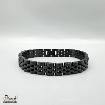 خرید دستبند رولکس مردانه مشکی 10 میل