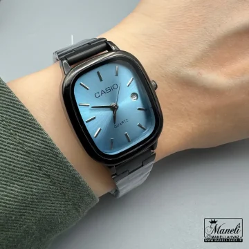 ساعت کاسیو مربعی زنانه رنگ صفحه آبی
