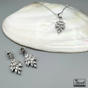 ست گوشواره و گردنبند زنانه مجلسی استیل 14040151