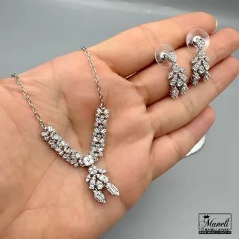 خرید نیم ست مجلسی آویز نگینی