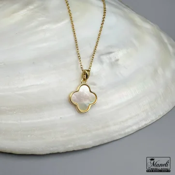 گردنبند ونکلیف سفید | استیل - رنگ ثابت