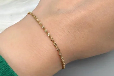 دستبند دیسکو طلایی ژوپینگ رنگ ثابت 14040223