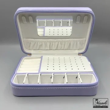 جعبه جواهرات زیپی بنفش | جمع‌وجور، شیک و کاربردی- 14040210