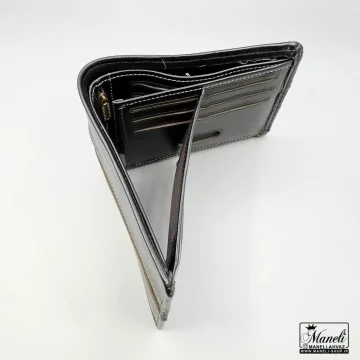 ست کیف پولی مردانه و جاکلیدی چرم طبیعی milion | رنگ مشکی 14040216 - Image 5