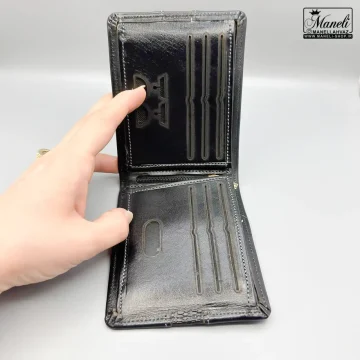 خرید ست کیف پولی مردانه و جاکلیدی چرم طبیعی milion