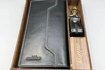 ست کیف کتی مردانه و جاکلیدی چرم طبیعی milion | رنگ مشکی 14040213