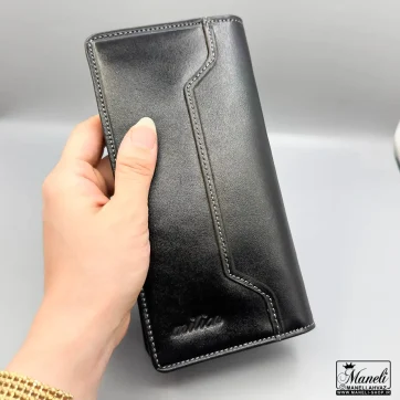 خرید ست کیف کتی مردانه و جاکلیدی چرم طبیعی milion | رنگ مشکی