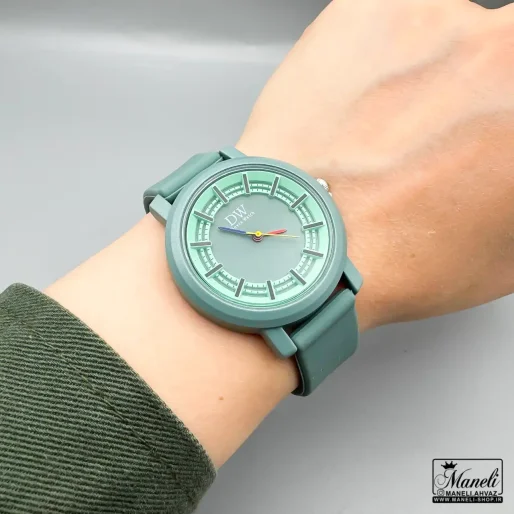 ساعت دخترانه Dovix بند سیلیکونی سبز 14040214