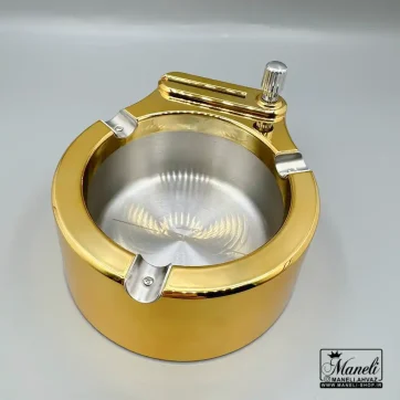 زیرسیگاری فندک دار هانست مدل کبریتی طلایی