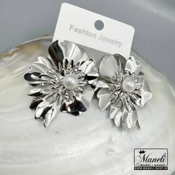 گوشواره میخی استیل با ترکیب مروارید – رنگ ثابت، آبکاری درجه یک|14040325 - Image 2