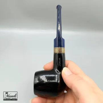 خرید پیپ چوبی کاپیتان بلک مشکی با دسته آبی