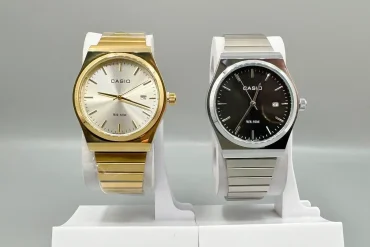 ساعت مچی کاسیو صفحه گرد رنگ سیلور و طلایی – موتور چین