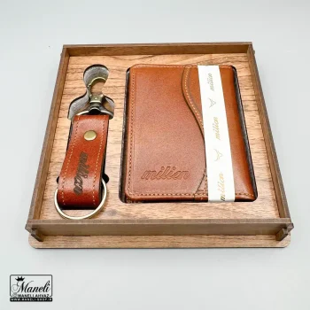 ست هدیه ای جاکارتی و جاکلیدی milion چرم طبیعی 14040211 - Image 3