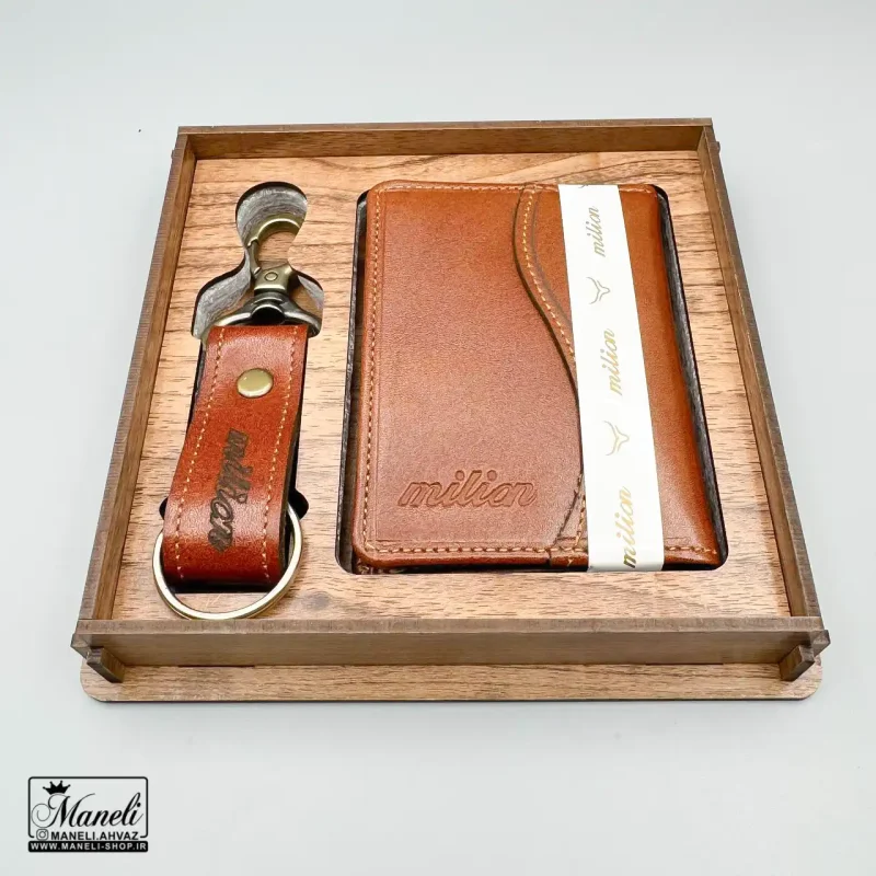set leather bag keyholder milion7