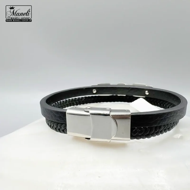 versace bracelet silverblack 1