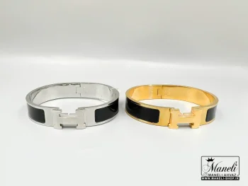 دستبند مدل هرمس|  Hermes اصل فرانسه | قفل اصلی، ۳ لایه آبکاری طلا 14040405 - Image 2