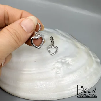 گوشواره قلبی نگین دار ژوپینگ حلقه ای راحت|14040477 - Image 5