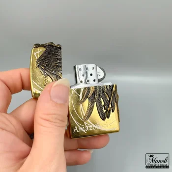 خرید فندک گازی بال فرشته طلایی | گازی