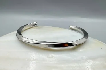 دستبند بنگل سیلور مردانه رنگ ثابت|14040482