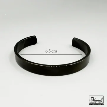 خرید دستبند بنگل مردانه مشکی 10 میل