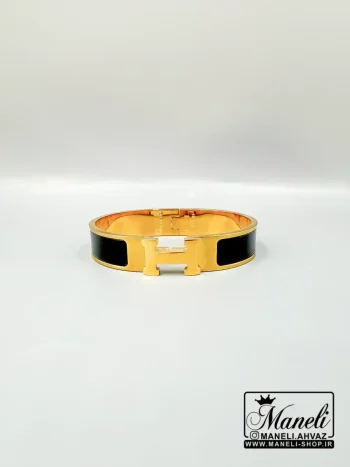 دستبند مدل هرمس|  Hermes اصل فرانسه | قفل اصلی، ۳ لایه آبکاری طلا 14040405 - Image 3