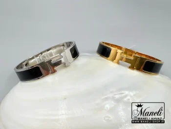 دستبند مدل هرمس|  Hermes اصل فرانسه | قفل اصلی، ۳ لایه آبکاری طلا 14040405