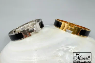 دستبند مدل هرمس|  Hermes اصل فرانسه | قفل اصلی، ۳ لایه آبکاری طلا 14040405