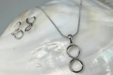 نیم ست سیلور ژوپینگ با طرح بی نهایت|14040446