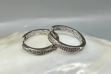 گوشواره حلقه‌ای ژوپینگ سیلور ضد حساسیت|14040435