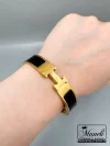 دستبند مدل هرمس|  Hermes اصل فرانسه | قفل اصلی، ۳ لایه آبکاری طلا 14040405 - Image 13