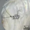 گردنبند زنانه رنگ ثابت تک نگین با نماد پروانه و نگین های مخراج شده |14040473 - Image 4