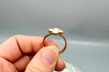 انگشتر ونکلیف تک گل , سفید رنگ |140404103