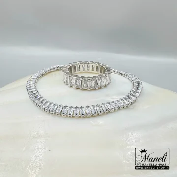 سرویس تنیسی زنانه تمام نگین سیلور |14040474 - Image 3