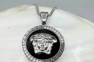 گردنبند ورساچه سیلور نگین مخراج شده |140404108