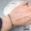 ست دستبند و انگشتر ژوپینگ زنانه نگین سورمه ای|14040449 - Image 6