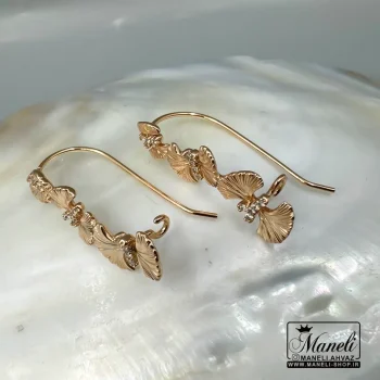 گوشواره ژوپینگ طرح گل با نگین | رنگ ثابت، قفل محکم|14040434 - Image 3