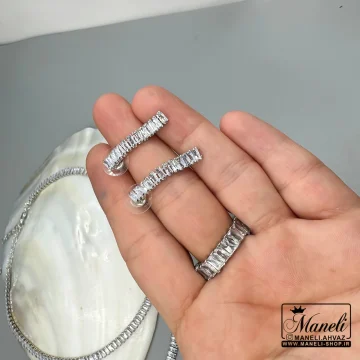 سرویس تنیسی زنانه تمام نگین سیلور |14040474 - Image 4