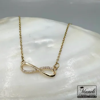 گردنبند رنگ ثابت زنانه بی نهایت طلایی|14040470