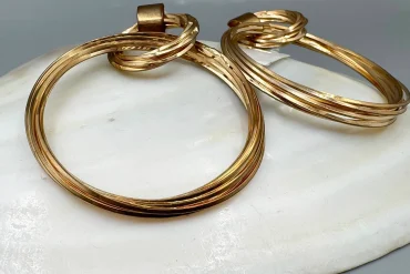 گوشواره حلقه ای مجلسی رنگ ثابت|140404111