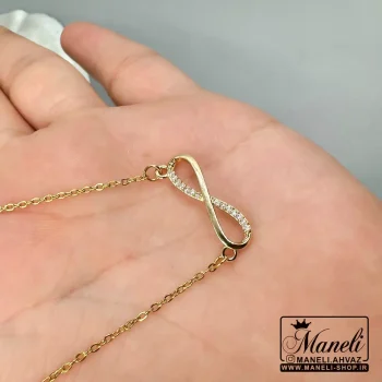 گردنبند رنگ ثابت زنانه بی نهایت طلایی|14040470 - Image 2