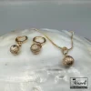 نیم ست ژوپینگ ظریف مشابه گوی بدون نگین|14040445 - Image 2